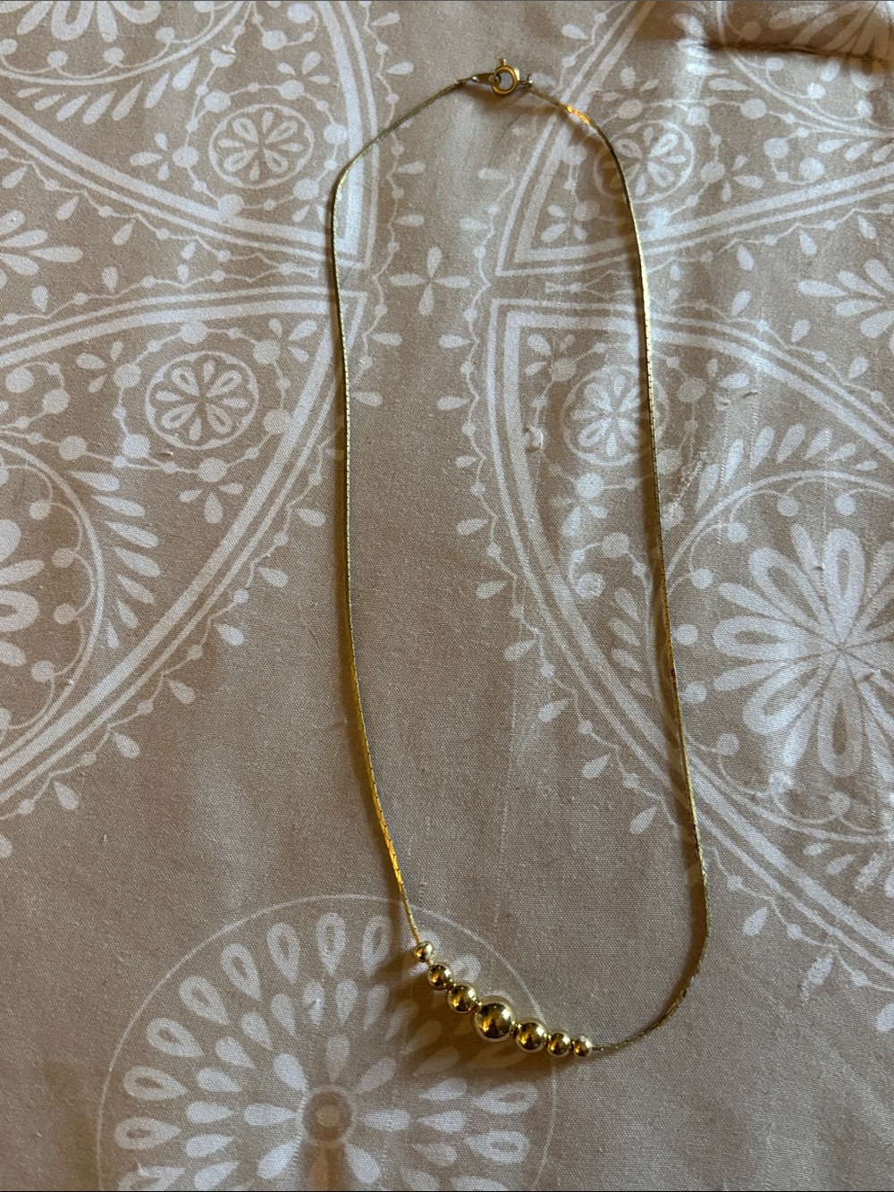 Gold Bead Pendant Necklace - Women Jewelry